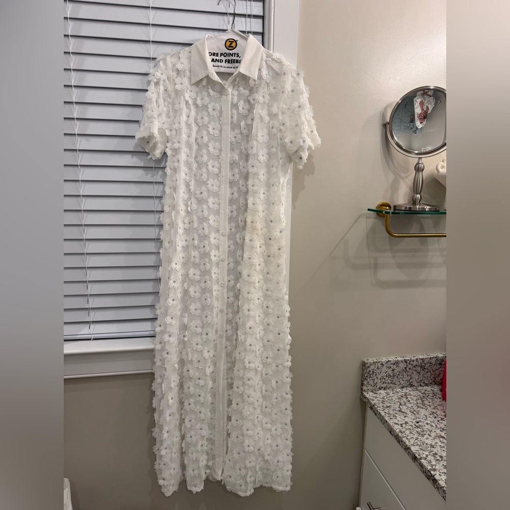 Porridge 3D Floral Shirt Dress - Picture 5 of 9